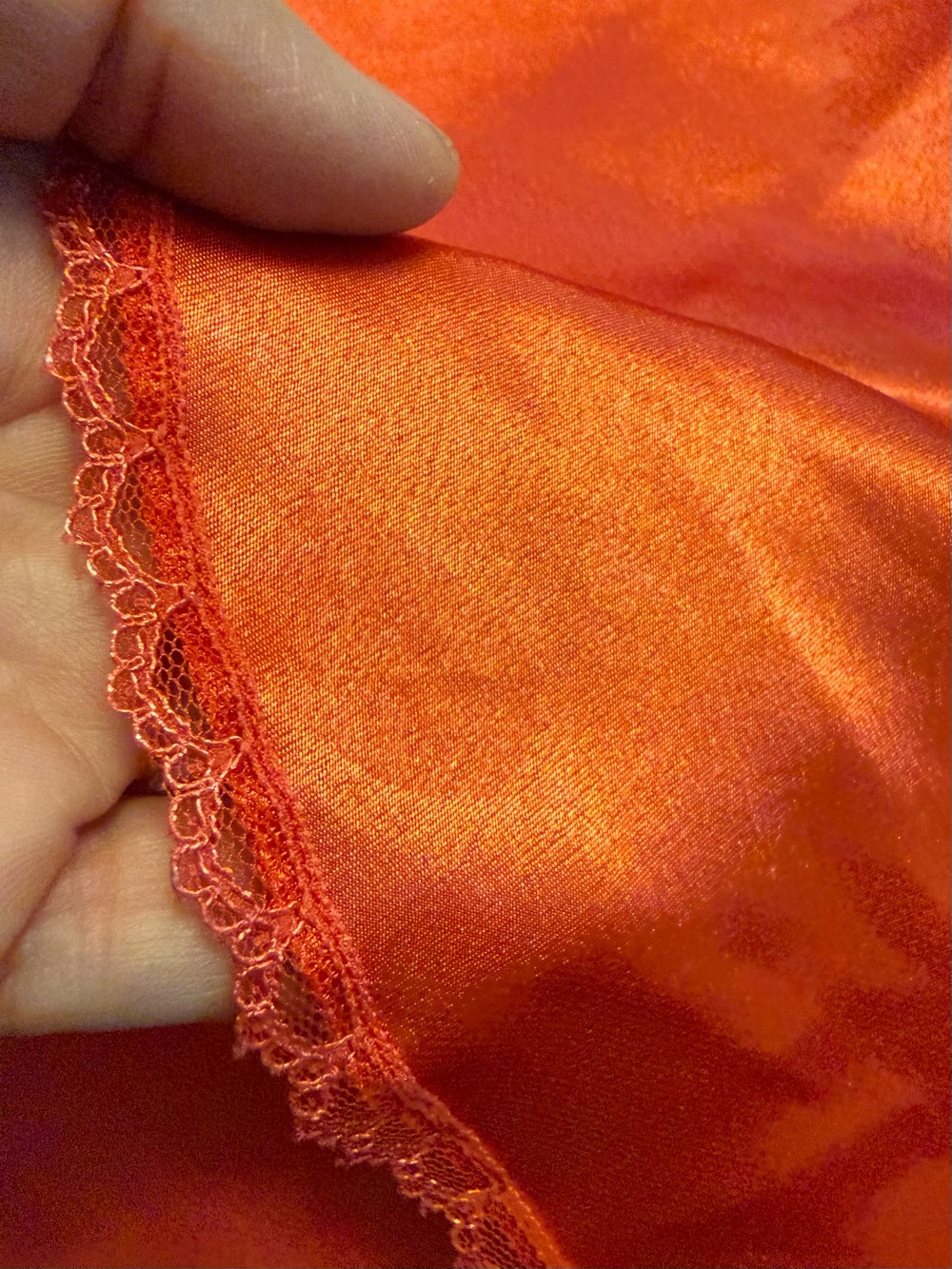 Vintage Faye red night gown dress Old Hollywood. L - Picture 10 of 10